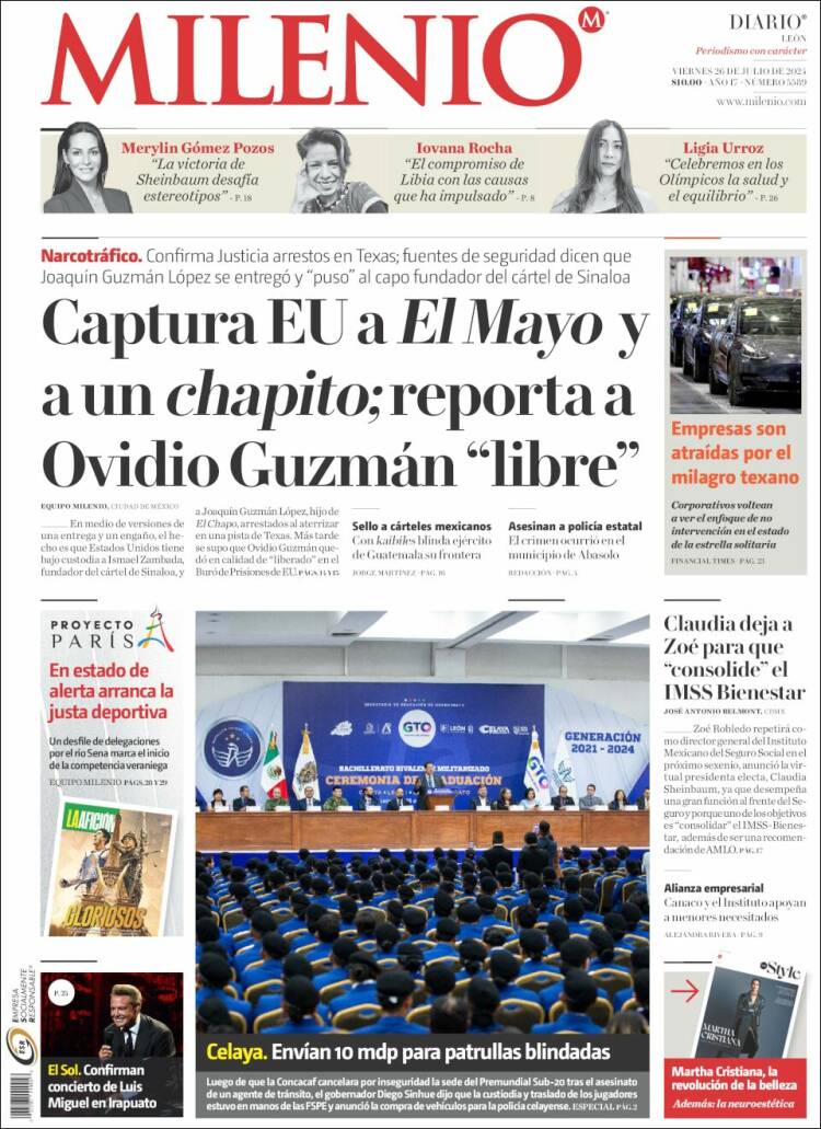 Portada de Milenio de León (México)