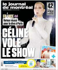 Portada de Le Journal de Montréal (Canadá)