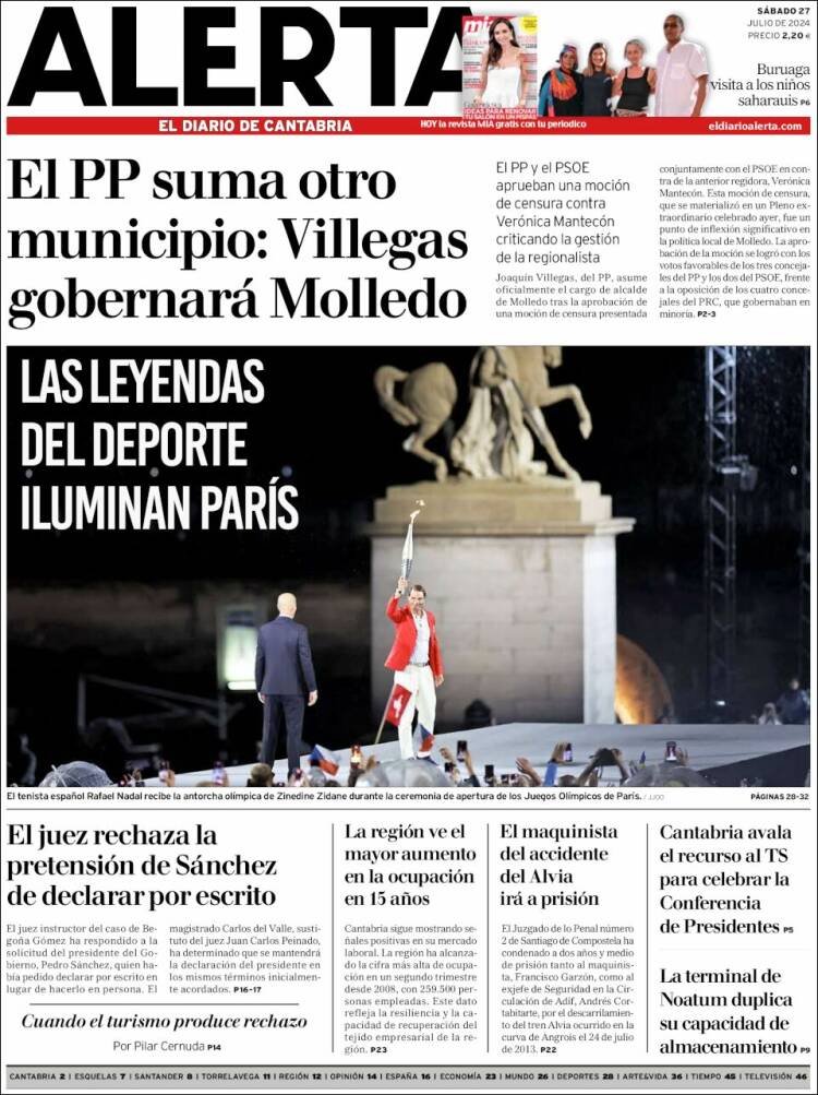 Portada de Alerta - El Diario de Cantabria (España)