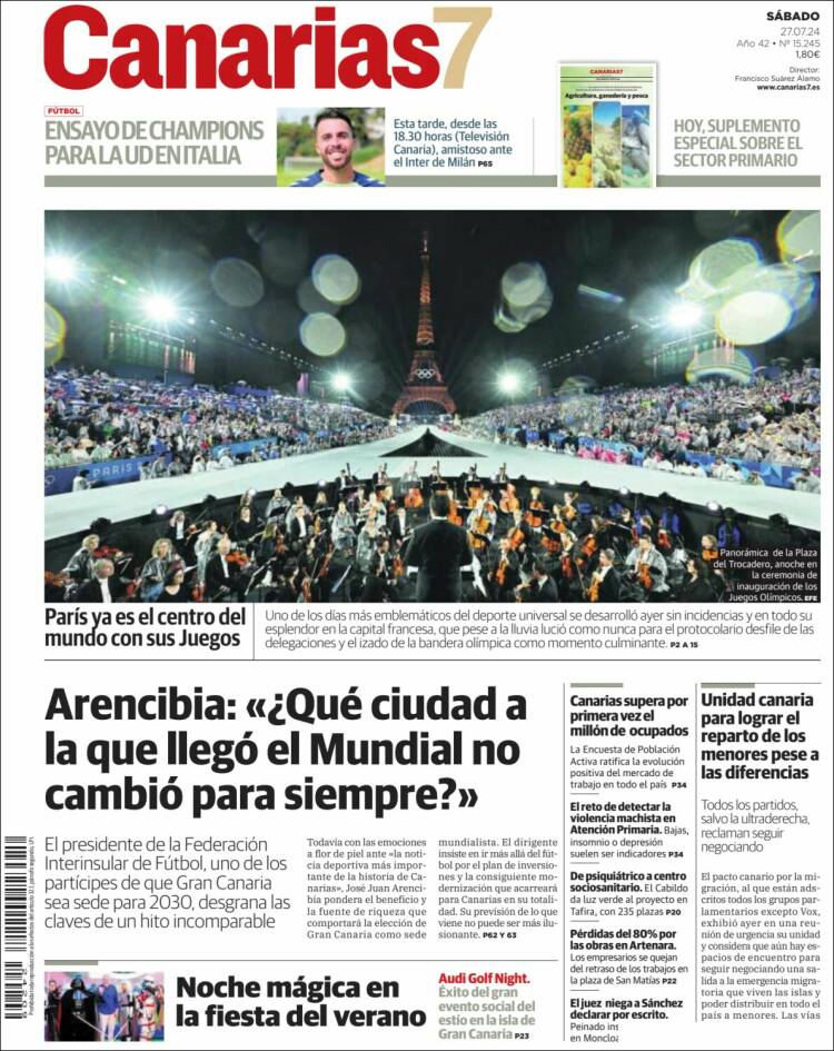 Portada de Canarias 7 (España)