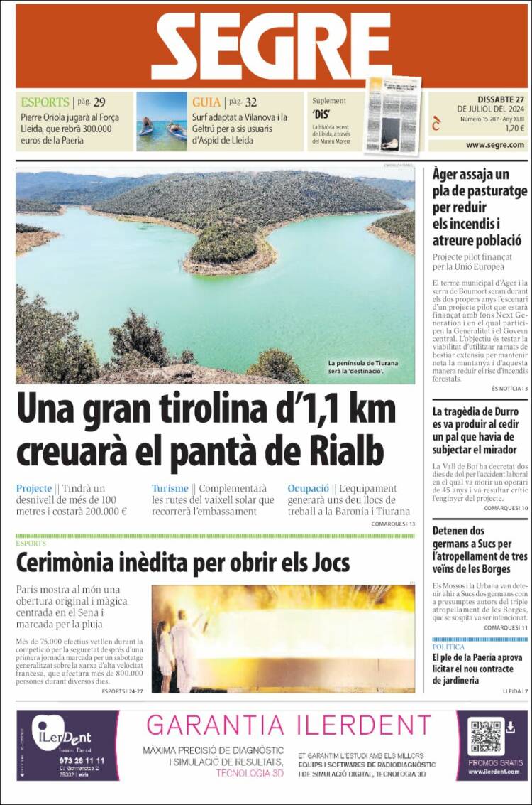 Portada de Segre (España)