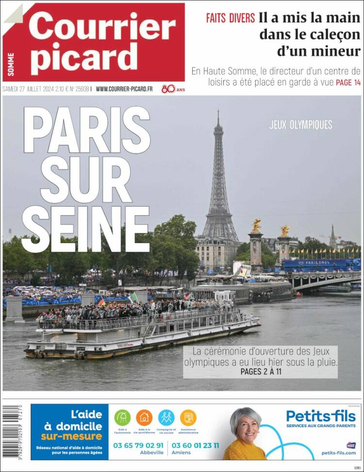 Portada de Courrier Picard (Francia)