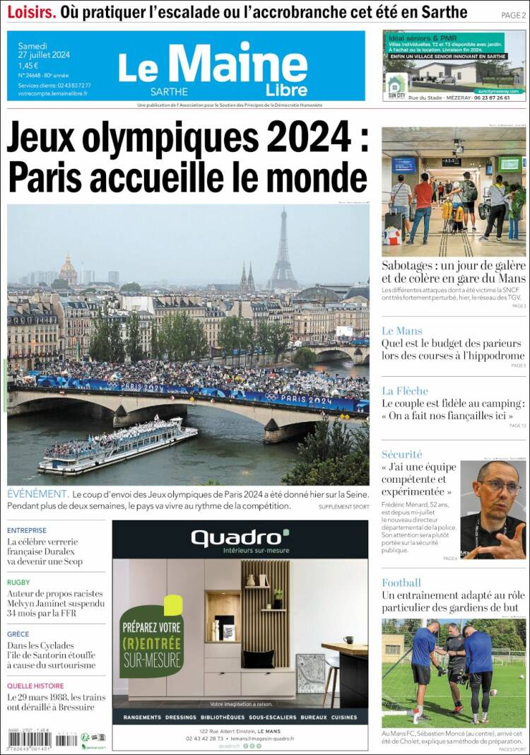 Portada de Le Maine Libre (Francia)