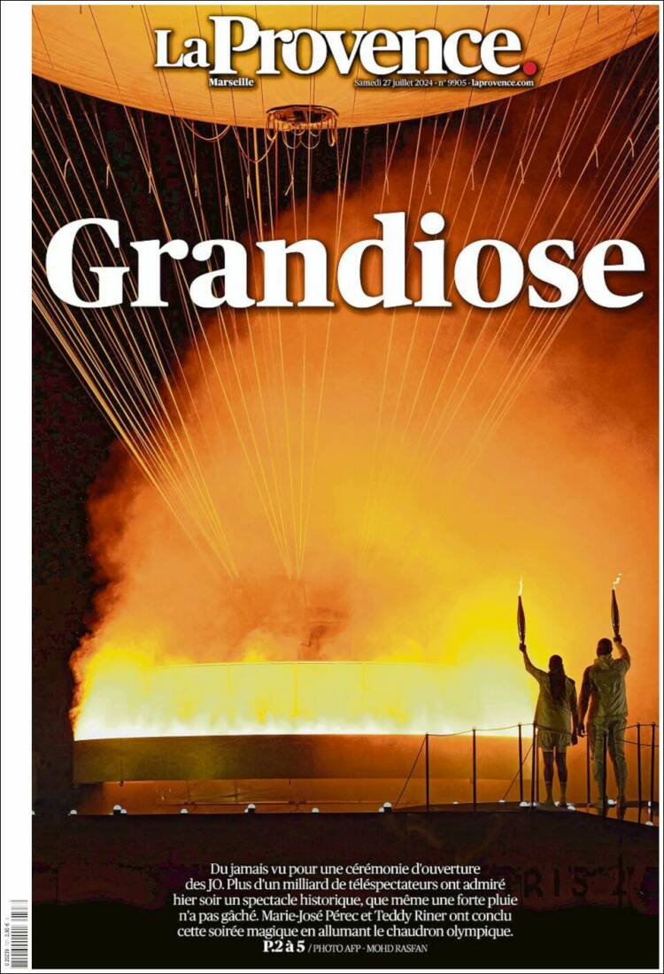 Portada de La Provence (Francia)