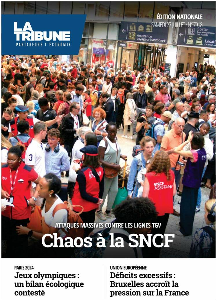 Portada de La Tribune (Francia)