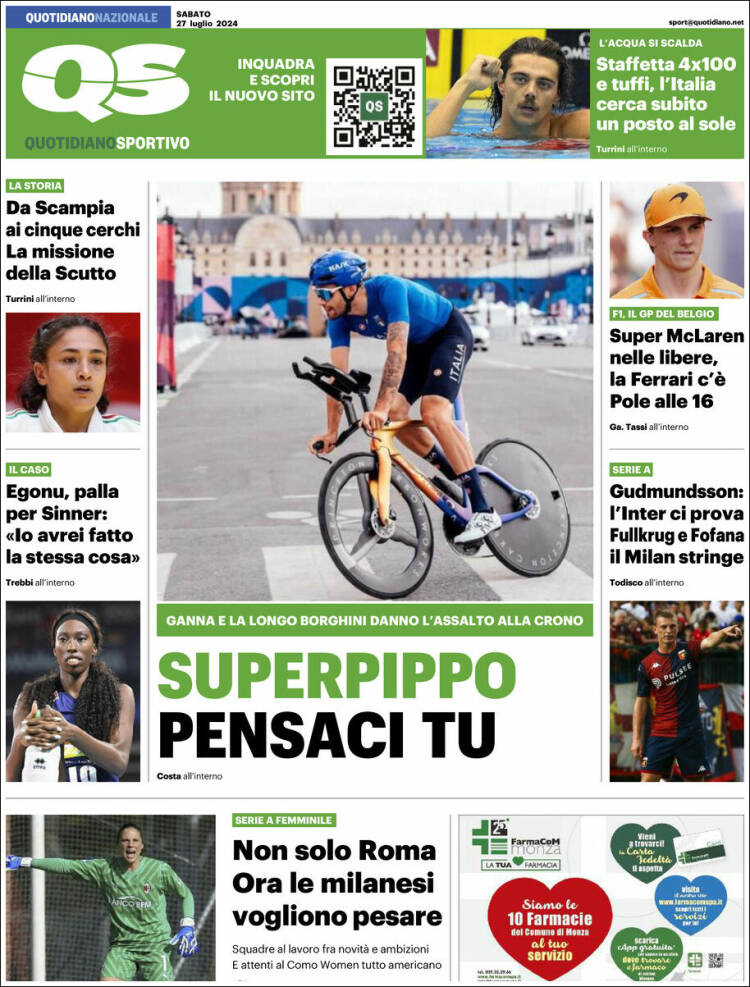 Portada de Quotidiano Sportivo (Italia)