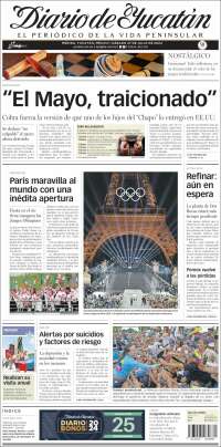 Portada de Diario de Yucatán (México)