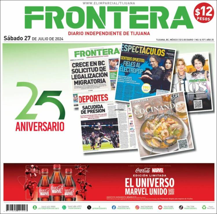 Portada de Frontera (México)