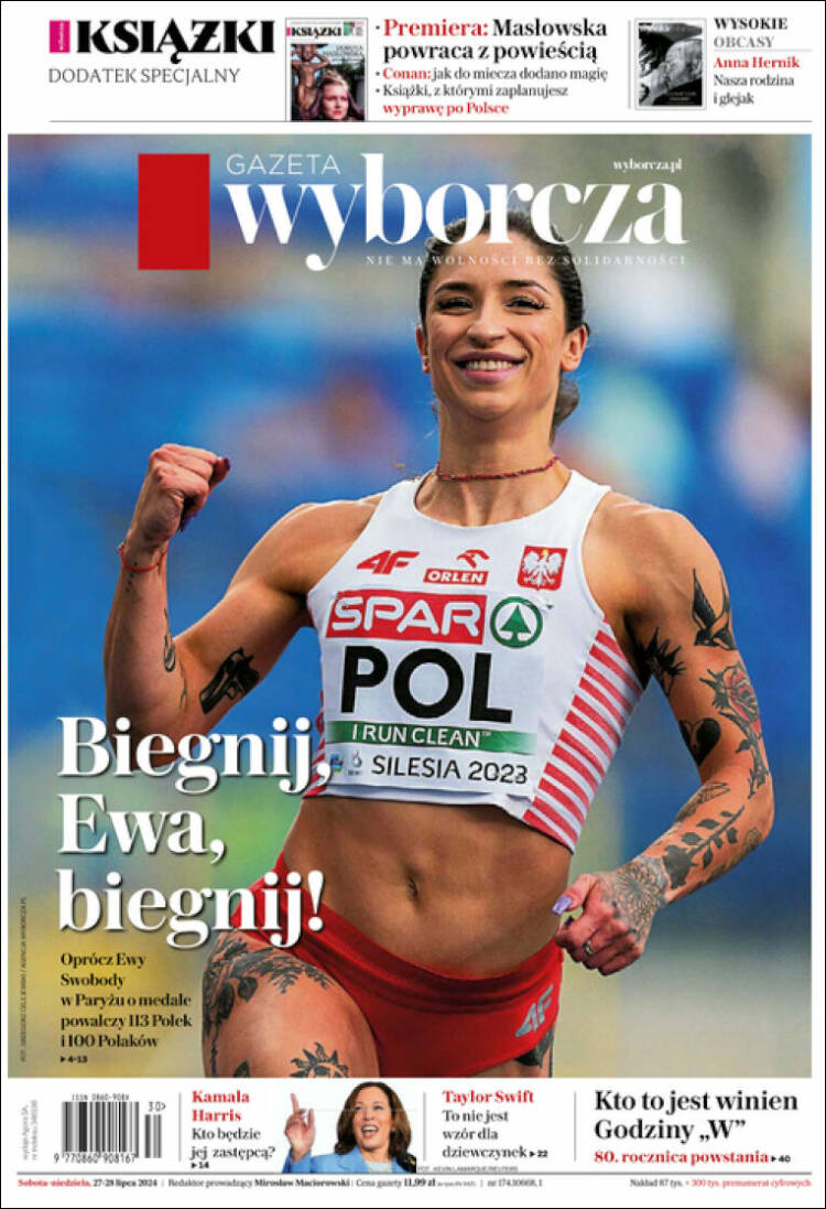 Portada de Gazeta Wyborcza (Polonia)
