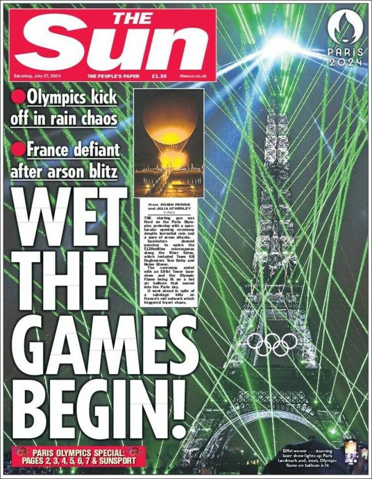 Portada de The Sun (Reino Unido)