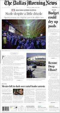 Portada de Dallas Morning News (USA)