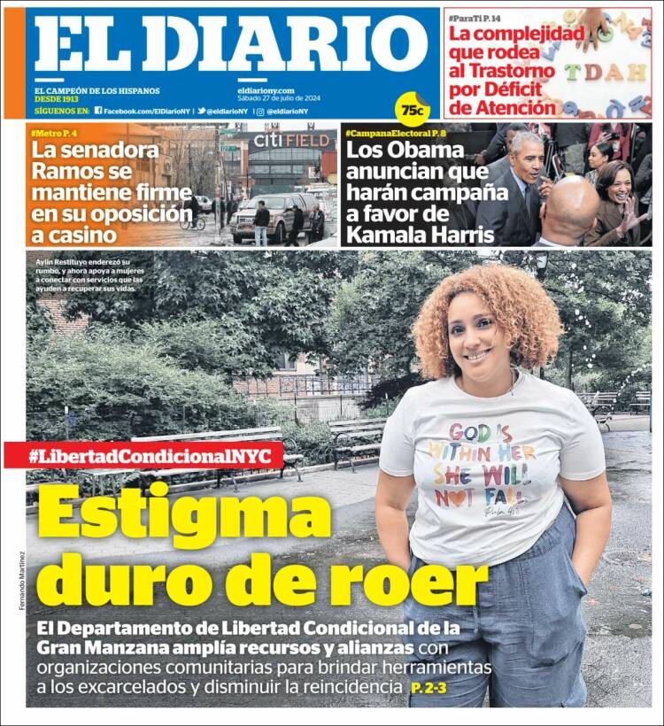 Portada de El Diario NY (USA)