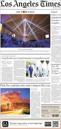 Portada de Los Angeles Times (USA)