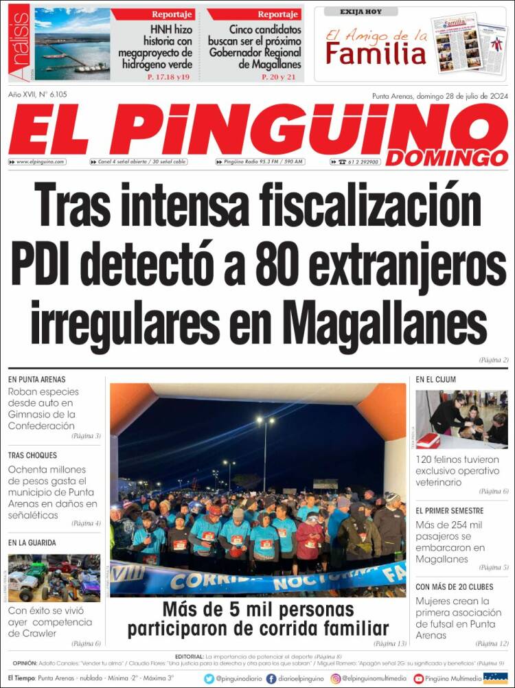 Portada de El Pingüino (Chile)