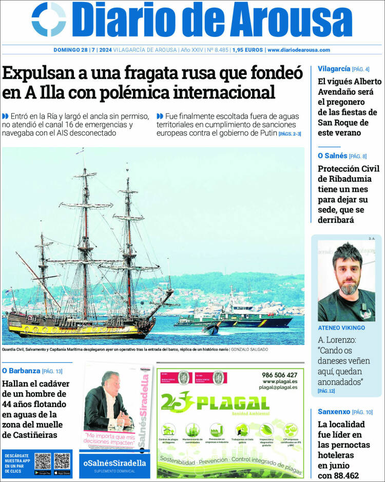 Portada de Diario de Arousa (España)