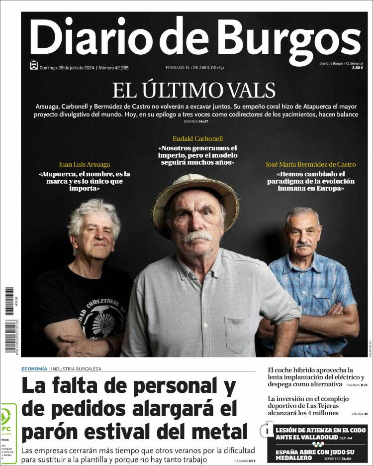 Portada de Diario de Burgos (España)