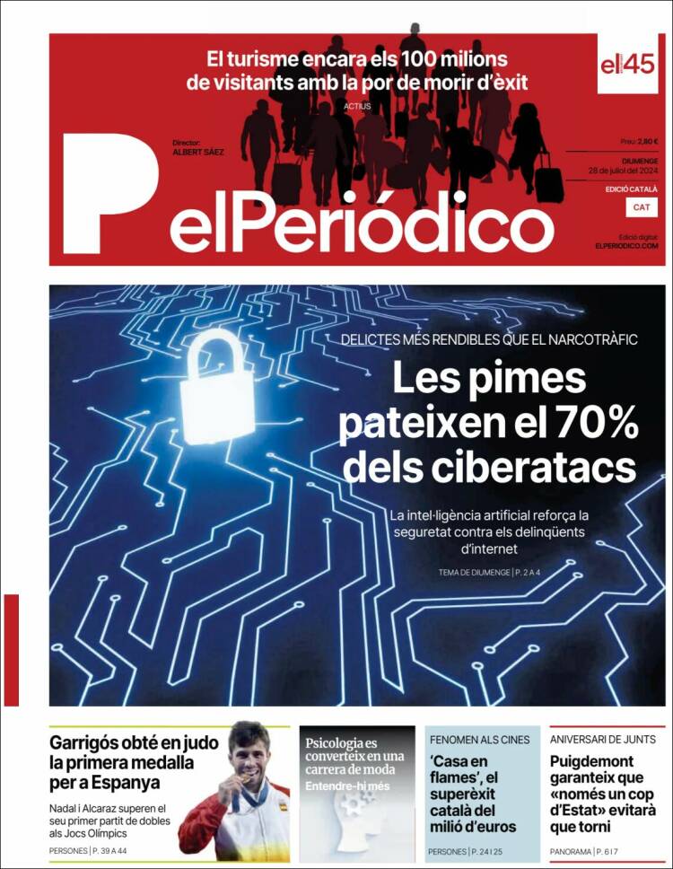 Portada de El Periódico de Catalunya (España)