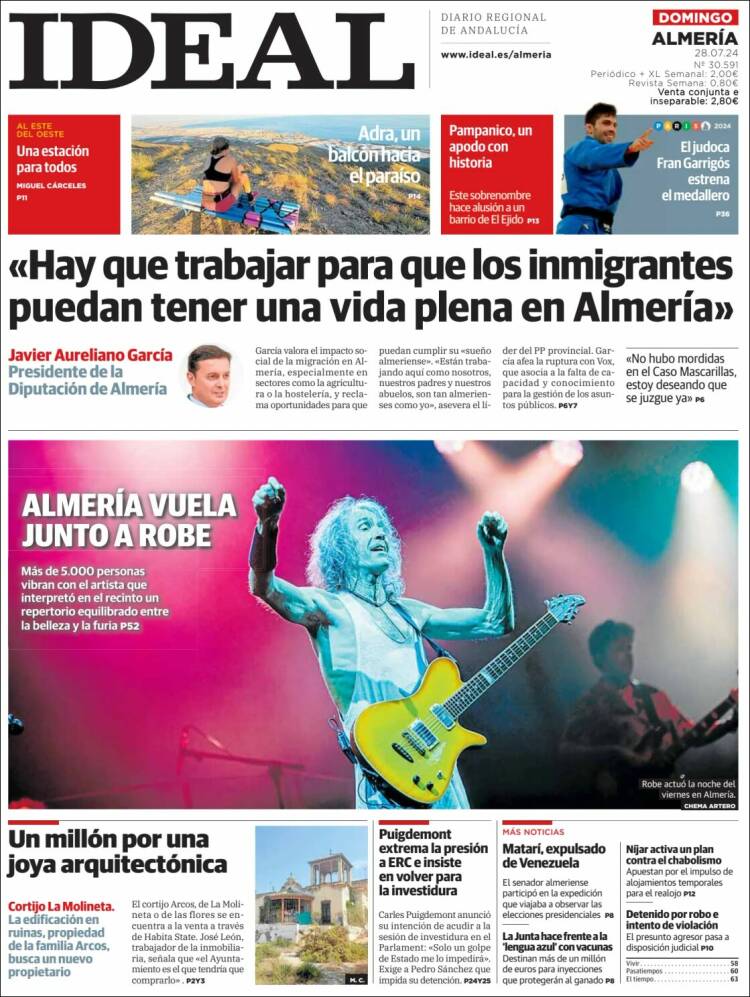 Portada de Ideal Almeria (España)