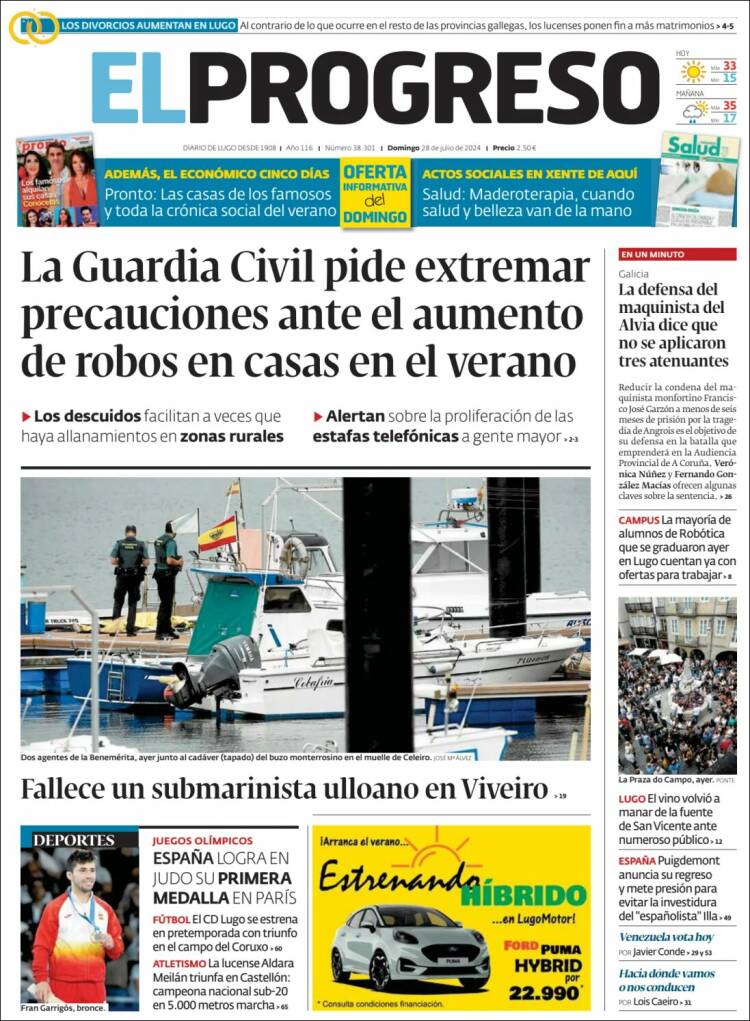 Portada de El Progreso (España)