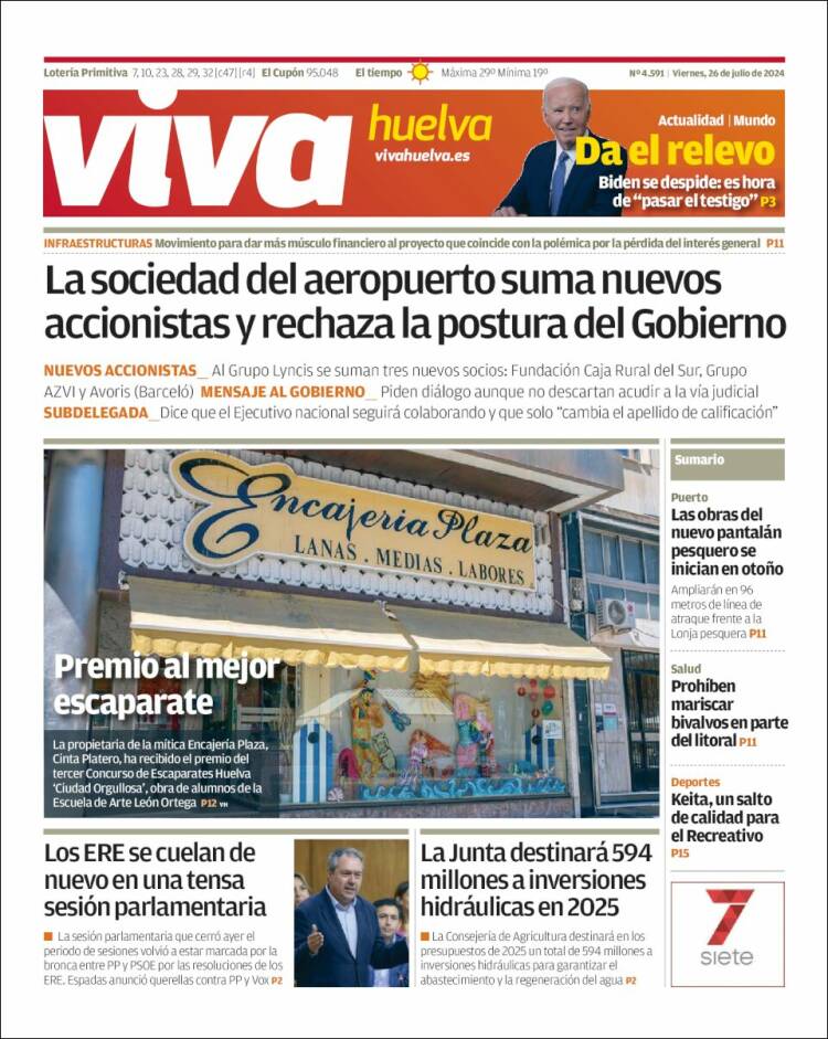 Portada de Viva Huelva (España)