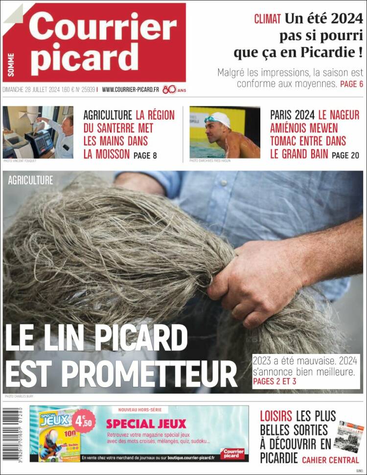 Portada de Courrier Picard (Francia)