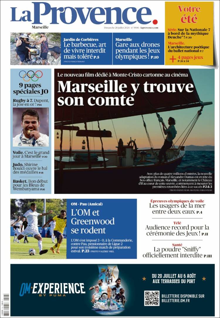 Portada de La Provence (Francia)