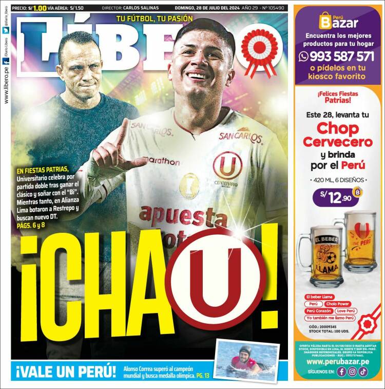 Portada de Líbero (Per&uacute;)