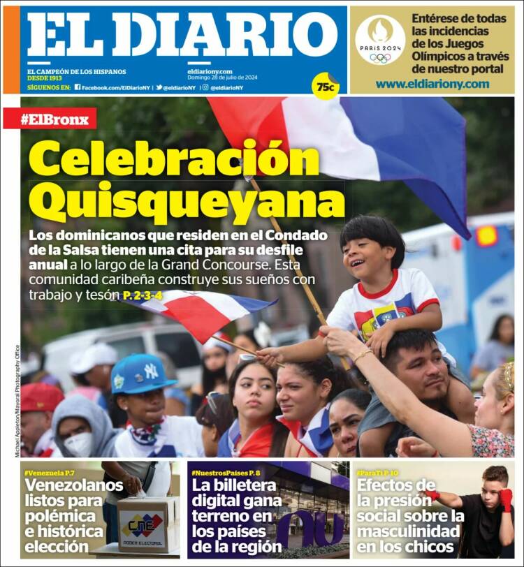 Portada de El Diario NY (USA)