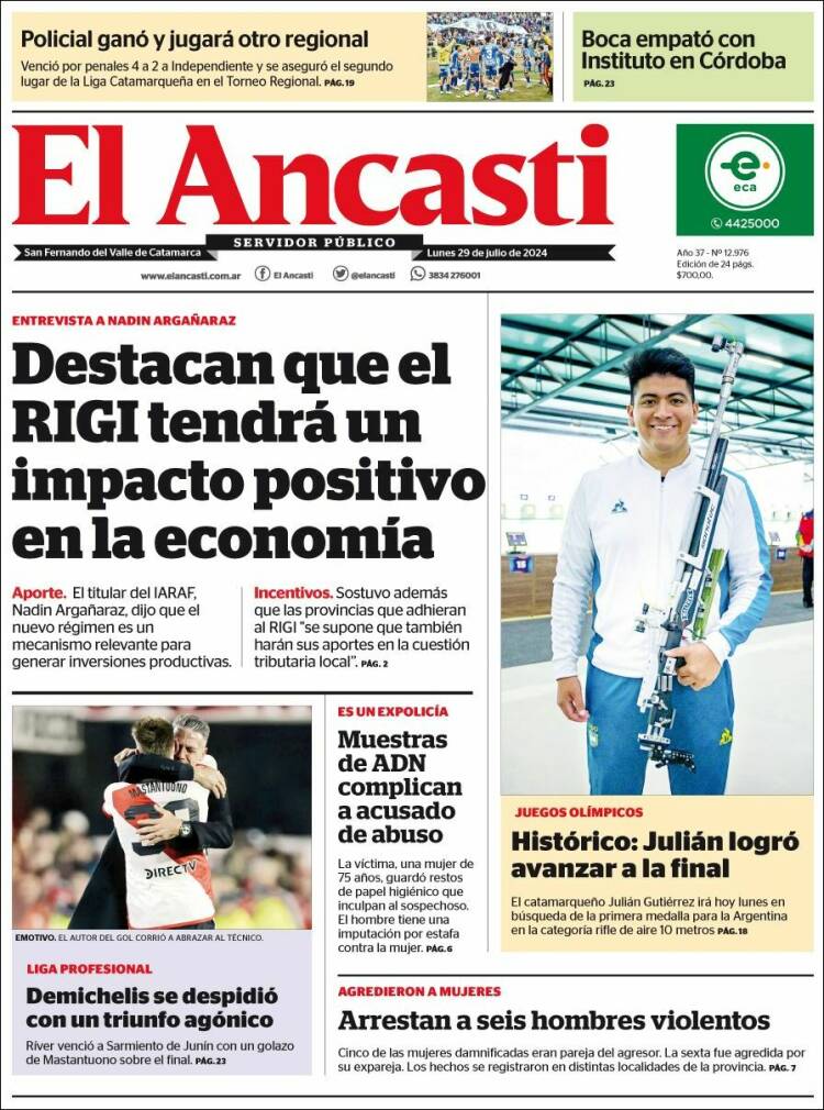 Portada de El Ancasti (Argentina)