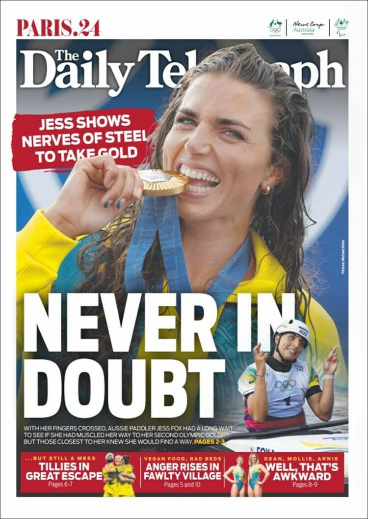 Portada de The Daily Telegraph (Australia)