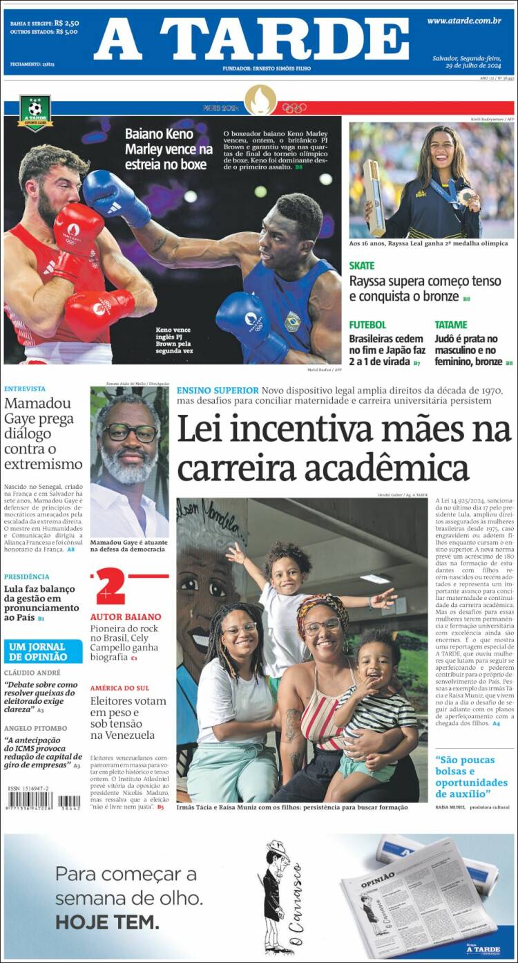Portada de Diário A Tarde (Brasil)