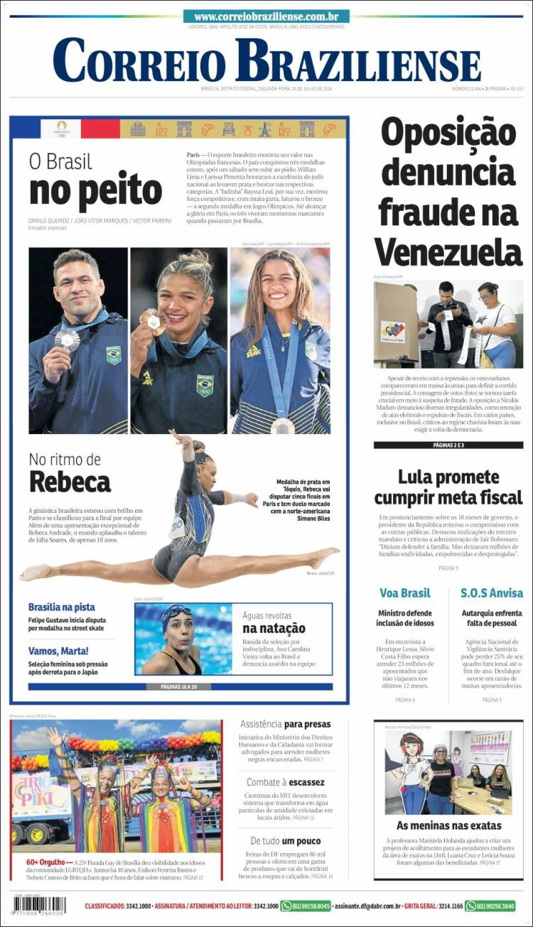 Portada de Correio Braziliense (Brasil)