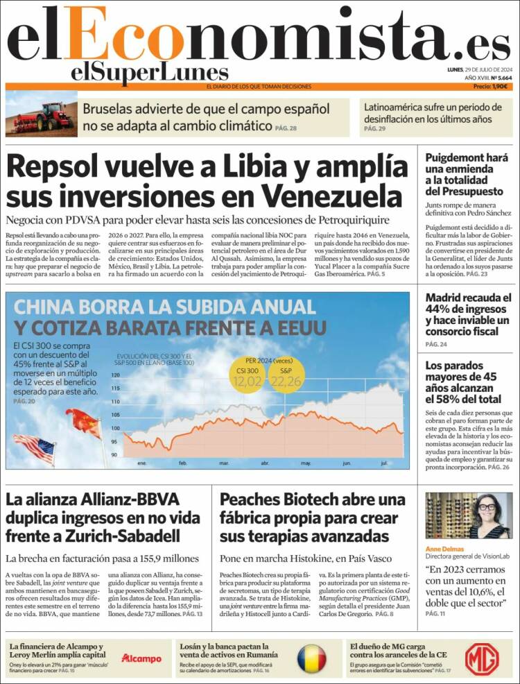 Portada de El Economista (Espa&ntilde;a)