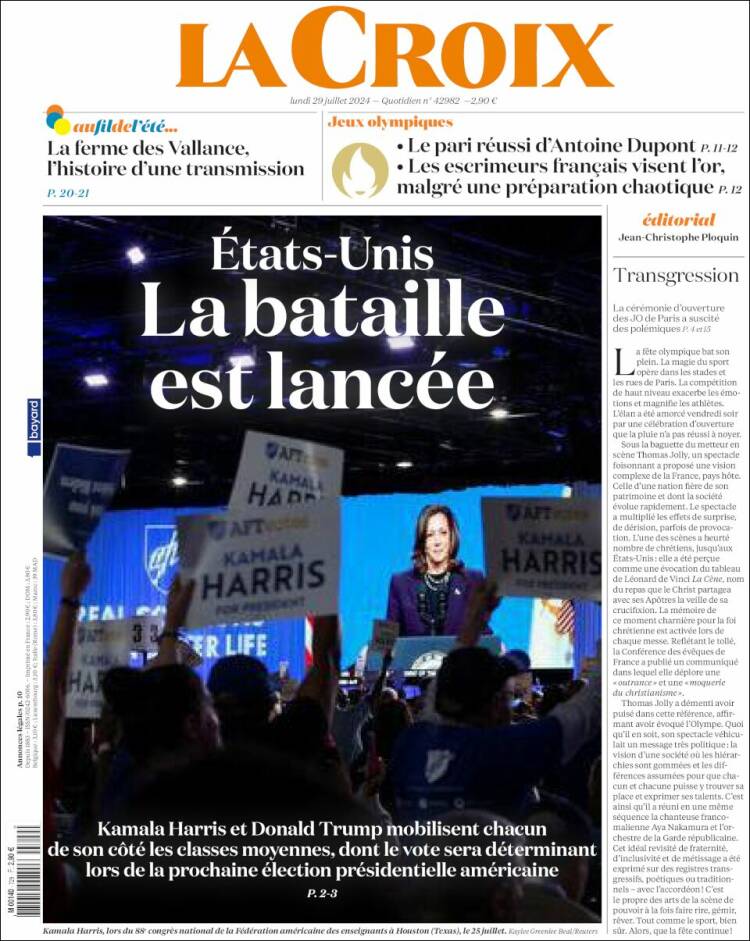 Portada de La Croix (Francia)