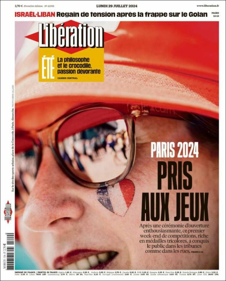 Portada de Libération (Francia)