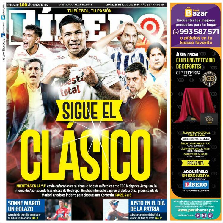 Portada de Líbero (Per&uacute;)