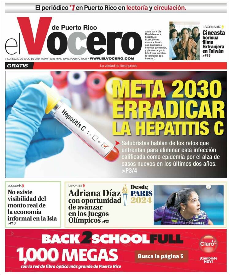 Portada de Vocero (Puerto Rico)