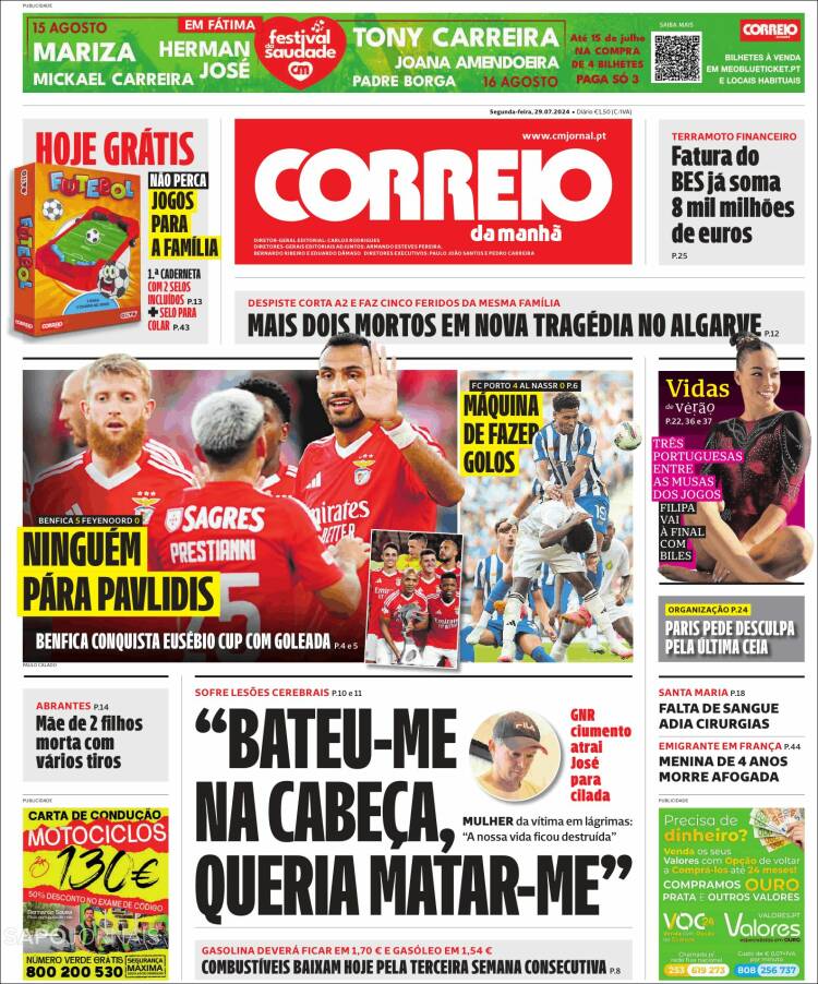 Portada de Correio da Manhã (Portugal)