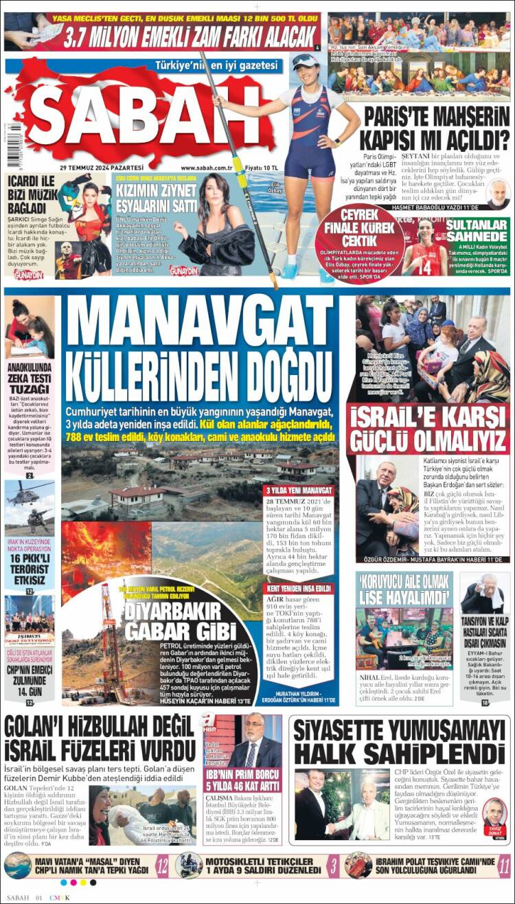 Portada de Sabah (Turqu&iacute;a)