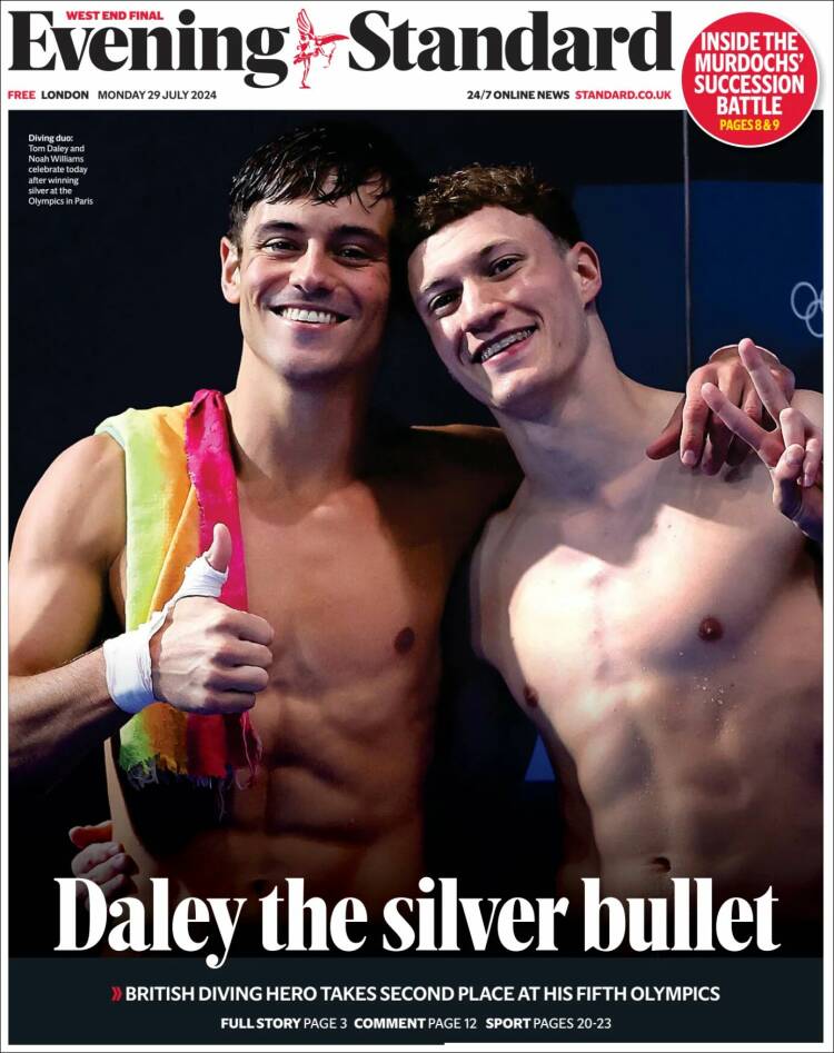 Portada de Evening Standard (Reino Unido)