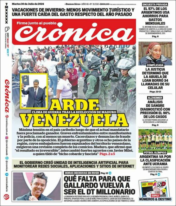 Portada de La Voz del Chaco (Argentina)