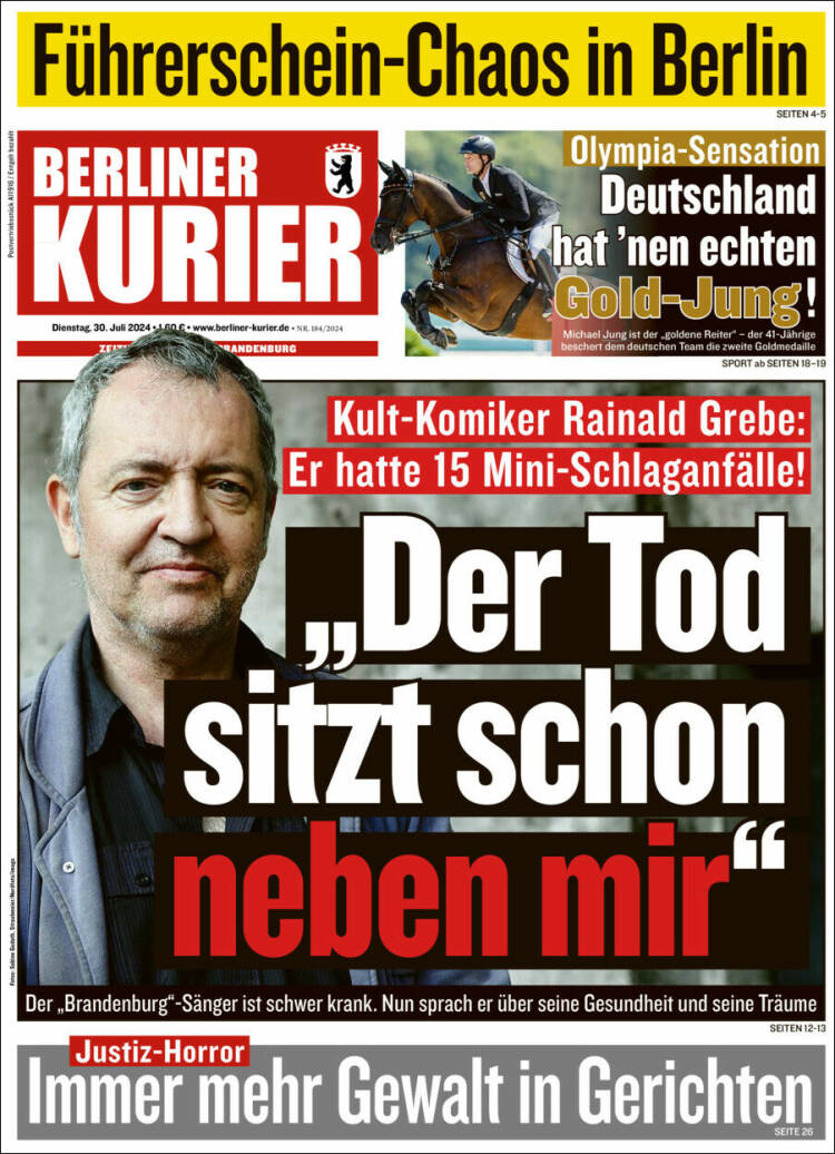 Portada de Berliner Kurier - Startseite BK (Alemania)