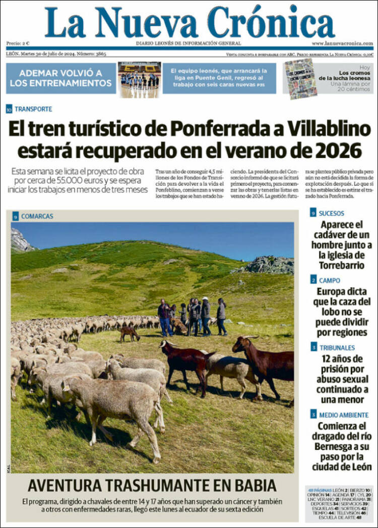 Portada de La Nueva Crónica (España)