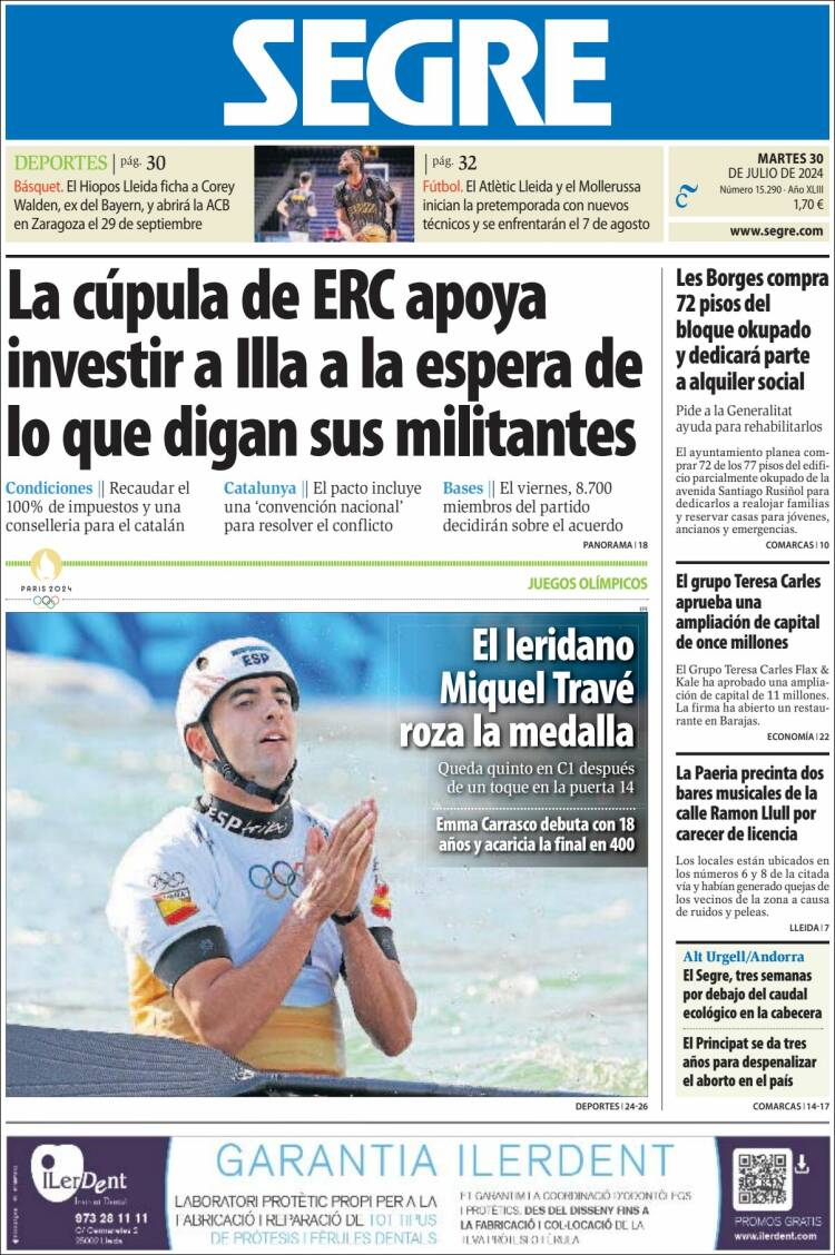 Portada de Segre  (España)