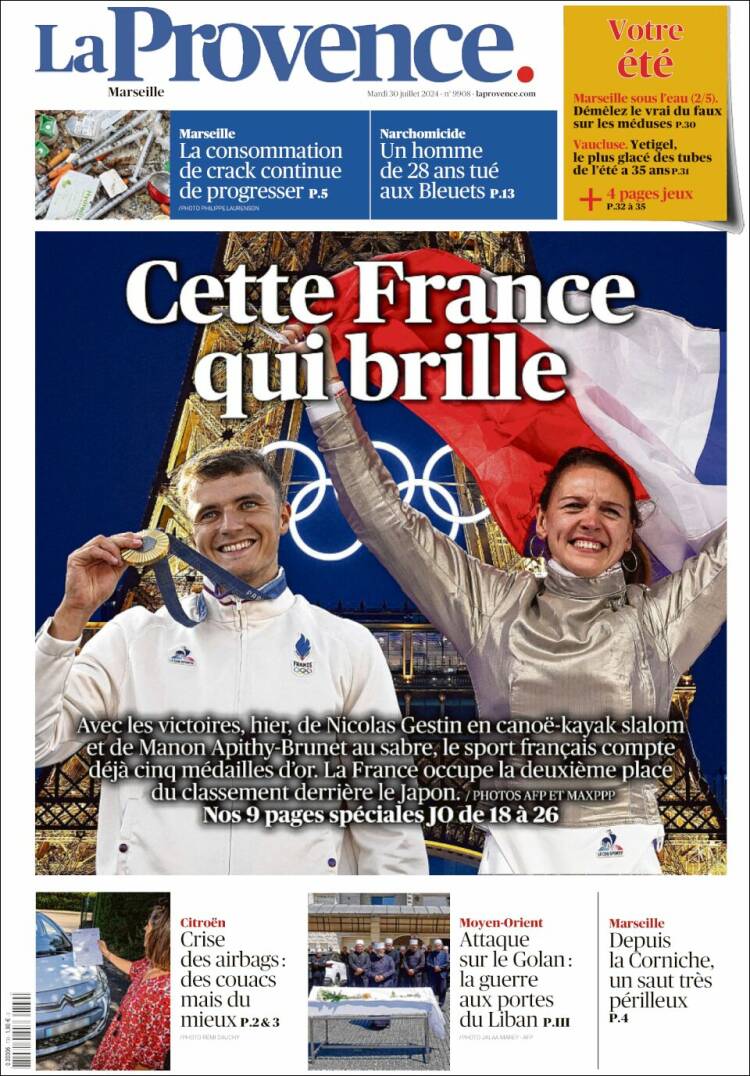 Portada de La Provence (Francia)