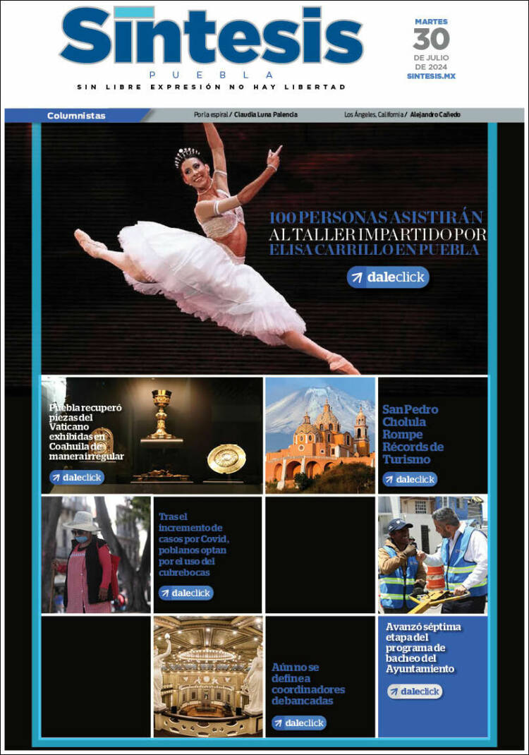 Portada de Síntesis - Puebla (M&eacute;xico)