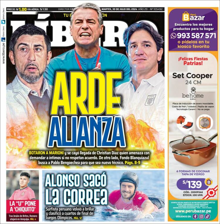 Portada de Líbero (Per&uacute;)