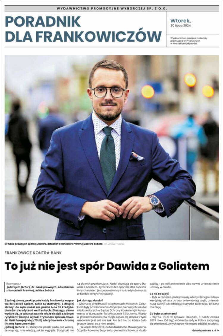 Portada de Gazeta Wyborcza (Polonia)