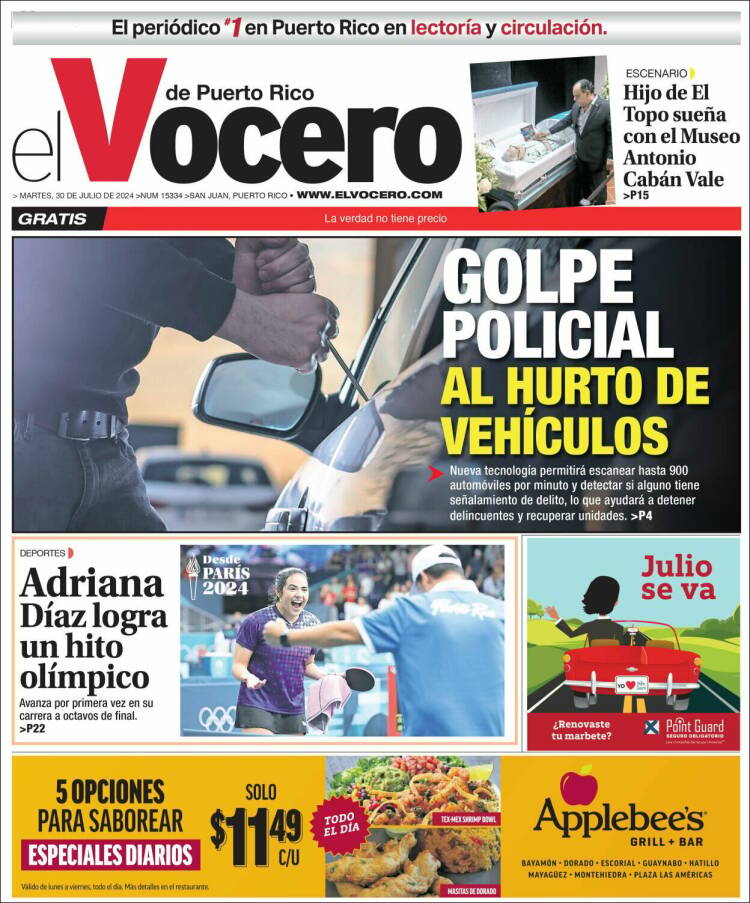 Portada de Vocero (Puerto Rico)