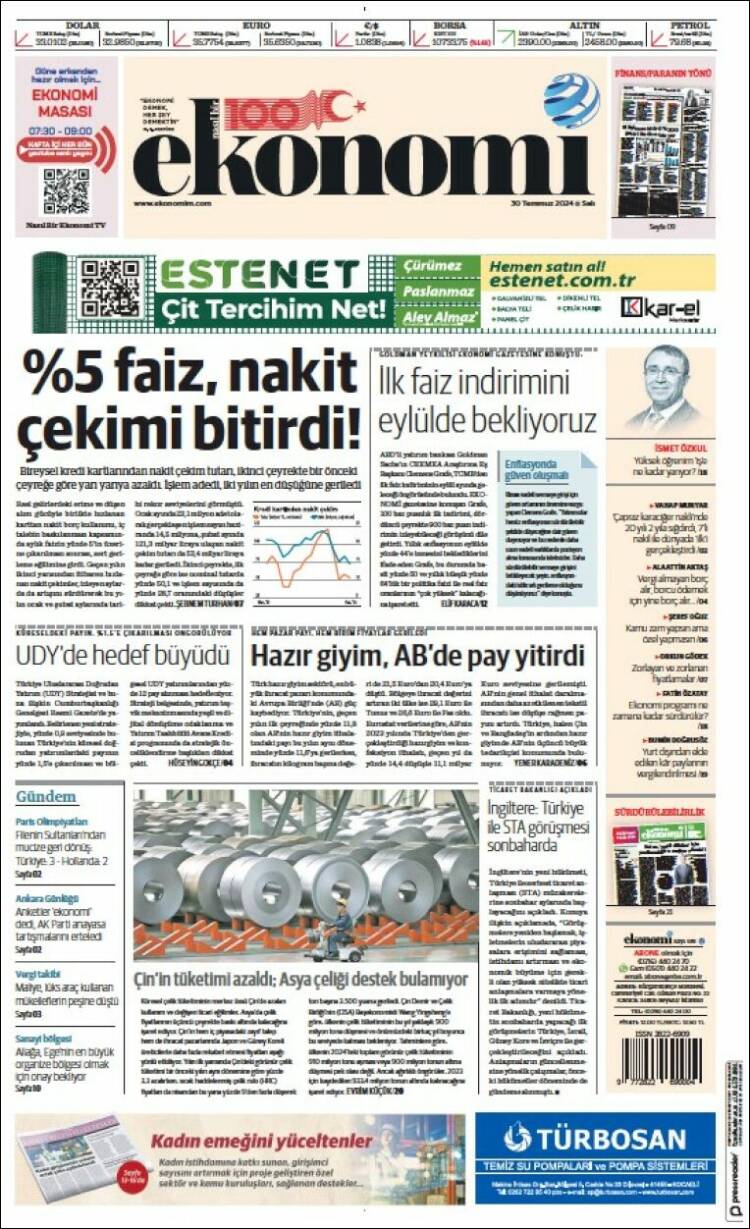 Portada de Dünya (Turqu&iacute;a)